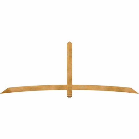 Ekena Millwork Bellingham Rough Sawn Timber Gable Bracket, Western Red Cedar, 108"W x 40"H x 2"D x 4"F, 9/12 Pitch GBW108X40X0204BEL00RWR